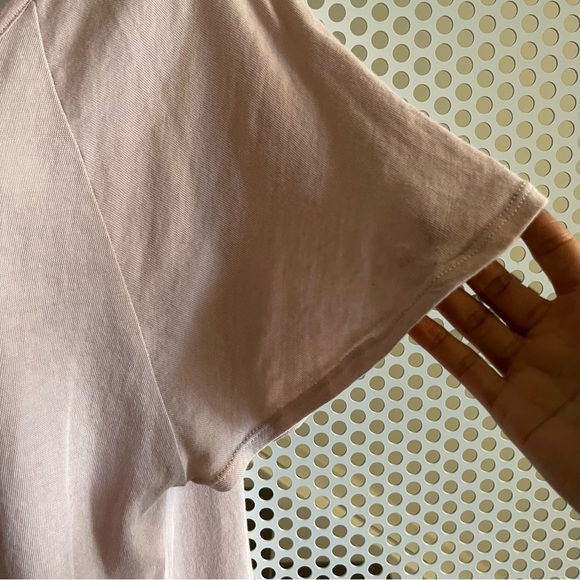 Chaser Short-sleeve tee Size Medium Pink Scoop Neck With Ruffled Sleeves - Picture 5 of 6